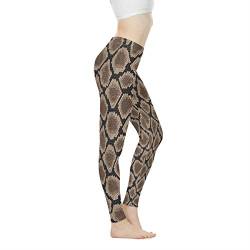 Biyejit Damen-Leggings, Yogahose mit hohem Taillenbund, Workout-Leggings, Schlangenhaut-Pythonhaut, XL von Biyejit