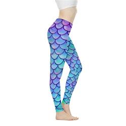 Biyejit Damen-Leggings, Yogahose mit hohem Taillenbund, Workout-Leggings, Waage, XXL von Biyejit