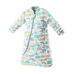 Bizcasa Schlafsack Baby Winter with Detachable Long Sleeves, 2.5Tog 100% Cotton Winter Kids Sleeping Sack for Infant Toddler 8-24 Months (73-85CM) von Bizcasa