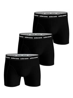 Björn Borg Herren Shorts Noos Solids Shorts Men 3er Pack , Schwarz (Black 90011) , S von Björn Borg