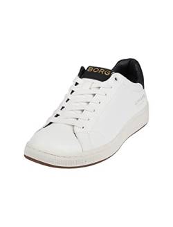 Björn Borg Herren T305 STK Sneaker, White/Black, 43 EU von Björn Borg