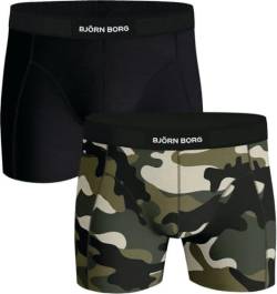 Bjorn Borg Herren-Boxershorts, hochwertige Baumwolle, viele Auswahlmöglichkeiten, Schwarz/Camouflage, Größe M von Björn Borg