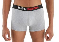 Björn Swensen Boxershorts Herren 10 Pack Boxer Shorts for Men Männer Unterhose mit hoher Baumwolle-Qualität Jungen Unterwäsche Grau Medium von Björn Swensen