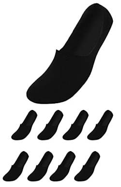 Björn Swensen Sneaker Socken Herren Damen schwarze Füßlinge unsichtbare Strümpfe Ballerina Kurzsocken für Sport Freizeit 8er Pack Lange Haltbarkeit hohe Qualität 40-43 von Björn Swensen