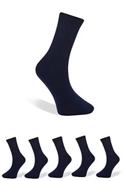 Björn Swensen Socken Herren Damen Blaue Basic Strümpfe für Business Freizeit 5er Pack 40-43 von Björn Swensen