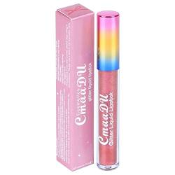 Metallic Liquid LipsticksMatte Lips Lipstick Pearl Glitter Lip Gloss High Pigment Long Lasting Nonstick Lip Glaze Makeup Diamond Liquid GlitterShimmer Lipsticks Metallic Lipgloss Set (E, One Size) von Bkazwe