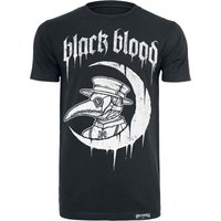 Black Blood by Gothicana - Gothic T-Shirt - T-Shirt mit Sichelmond und Pest Medicus - S bis 5XL - für Männer - Größe 3XL - schwarz von Black Blood by Gothicana