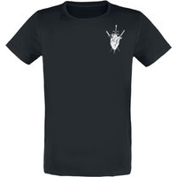 Black Blood by Gothicana T-Shirt - T-Shirt with Heart and Sword Print - S bis XXL - für Männer - Größe XL - schwarz von Black Blood by Gothicana