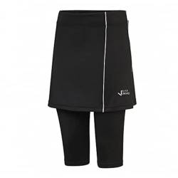 Black Crevice Damen Fitnesshose mit Rock, schwarz/weiß, 36 von Black Crevice