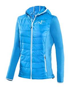 Black Crevice Damen Hybrid Kapuzenjacke, blau, Gr. 36 von Black Crevice