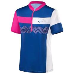 Black Crevice Damen MTB Shirt, Navy/pink, 42 von Black Crevice