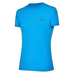 Black Crevice Damen Merino T-Shirt, blau, 44 von Black Crevice