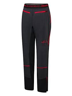 Black Crevice Damen Skitourenhose, schwarz/rot, 44 von Black Crevice