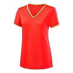 Black Crevice Damen Sport T-Shirt, red/Green, 40 von Black Crevice