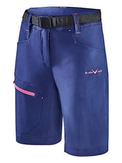 Black Crevice Damen Trekking Shorts, Steel Blue/pink, 40 von Black Crevice