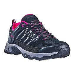 Black Crevice Damen Trekkingschuhe, Wasserdicht, Low, schwarz/pink, 36 von Black Crevice