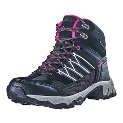 Black Crevice Damen Trekkingschuhe High, Wasserdicht, schwarz/pink, 36 von Black Crevice