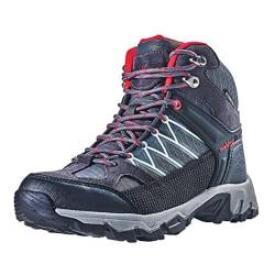 Black Crevice Damen Trekkingschuhe High, Wasserdicht, schwarz/rot, 39 von Black Crevice