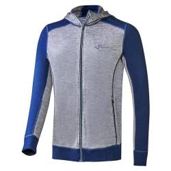 Black Crevice Herren Merino Kapuzenjacke, steel blue/grau, S von Black Crevice