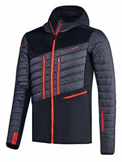 Black Crevice Herren Skitourenjacke, schwarz/rot, XXL von Black Crevice