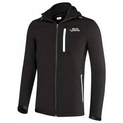 Black Crevice Herren-Softshelljacke mit Kapuze I Herren-Softshell-Jacke I winddichte & atmungsaktive Herren-Outdoorjacke I wasserdichter Herren-Windbreaker von Black Crevice