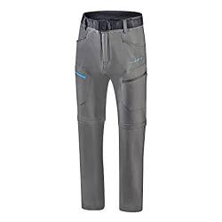 Black Crevice Herren Zip Off Leg Trekkinghose, Anthracite/Blue, S von Black Crevice