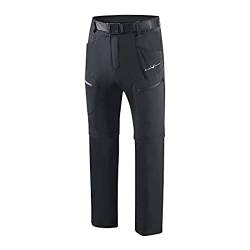 Black Crevice Herren Zip Off Leg Trekkinghose, Black/Anthracite, L von Black Crevice