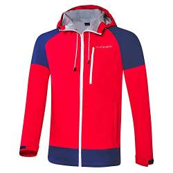 Black Crevice Herren dünne wasserdichte Hardshell Jacke, atmungsaktiv, rot/blau, M von Black Crevice