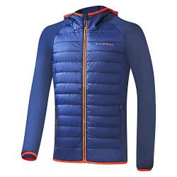 Black Crevice Herren wattierte Hybrid Jacke, blau/orange, XXL von Black Crevice