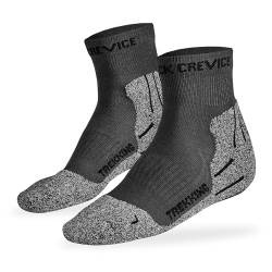 Black Crevice Trekkingsocken kurz, 3 Paar, dark grey, 35-38 von Black Crevice