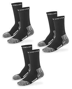 Black Crevice Trekkingsocken lang, 3 Paar, black/white, 39-42 von Black Crevice