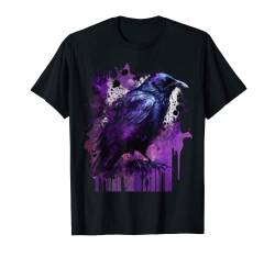 Schöne schwarze Krähe Rabe Vogel lila Beize für Männer und Frauen T-Shirt von Black Crow Purple Stain Tees and Gifts