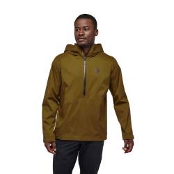 Black Diamond M Stromline Stretch Anorak Oliv - Wasserdichter atmungsaktiver Herren Regenanorak, Größe L - Farbe Dark Cu von Black Diamond