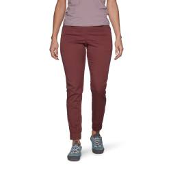 Black Diamond W Notion Sp Pants Rot - Leichte schmale Damen Bio-Baumwoll Kletterhose, Größe L - Farbe Cherrywood von Black Diamond