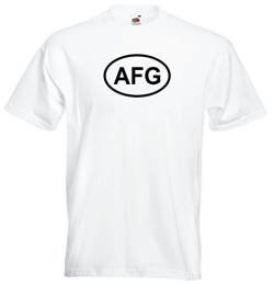 Black Dragon - T-Shirt Herren - Party - Funshirt - Fasching - Freizeit Weiss - Afghanistan AFG - S von Black Dragon