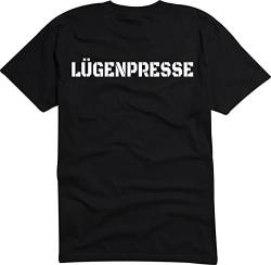 Black Dragon - T-Shirt Herren - Party - Funshirt - Fasching - Freizeit schwarz - Lügenpresse - L von Black Dragon