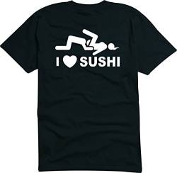 T-Shirt Herren - I Love Sushi von Black Dragon