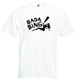 T-Shirt Herren Weiss - Bada Bing Sopranos - L von Black Dragon