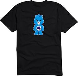 T-Shirt Herren - digital - Grumpy Care Bear - Funshirt Party Fasching Geschenk Sport Freizeit von Black Dragon