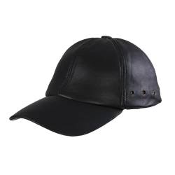 Black Forest Fox States Leder Baseball Cap Hut Schirmmütze in (Schwarz) von Black Forest Fox