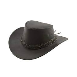 Black Jungle ARAMAC Lederhut Cowboyhut Australienhut Hut braun XL von Black Jungle