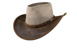 Black Jungle BUNDABERY Lederhut, Westernhut, Australienhut, Cowboyhut (Tan, M) von Black Jungle