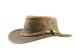 Black Jungle Bulat Lederhut, Westernhut, Australienhut, Cowboyhut (Tan, M) von Black Jungle