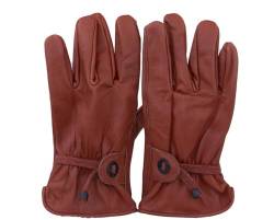 Black Jungle Handschuhe Leder für Reiter und Biker, Damen, Herren, Gloves (M, Braun) von Black Jungle