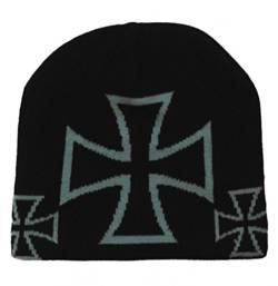 Black Out Iron Cross Eisernes Kreuz Beanie Mütze von Black Out