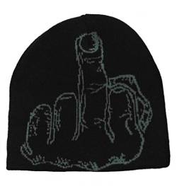 Black Out Mittelfinger Fuck You Beanie Mütze von Black Out