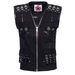 Black Pistol Gothic Weste - Buckle Vest Denim L von Black Pistol