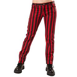Black Pistol Jeans Hose - Close Pants Stripe Rot 30 von Black Pistol