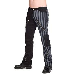 Black Pistol Jeans Hose - Freak Pants Grau gestreift 28 von Black Pistol