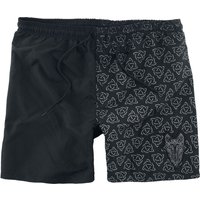 Black Premium by EMP Badeshort - Badeshorts mit keltischem Print - S bis M - für Männer - Größe S - schwarz/grau von Black Premium by EMP